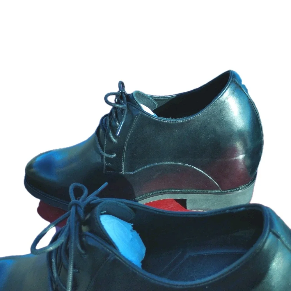 US 9 EU 42 CHAMARIPA  Elevator Shoes‎ Mens Height Increase Black Dress Shoes NEW